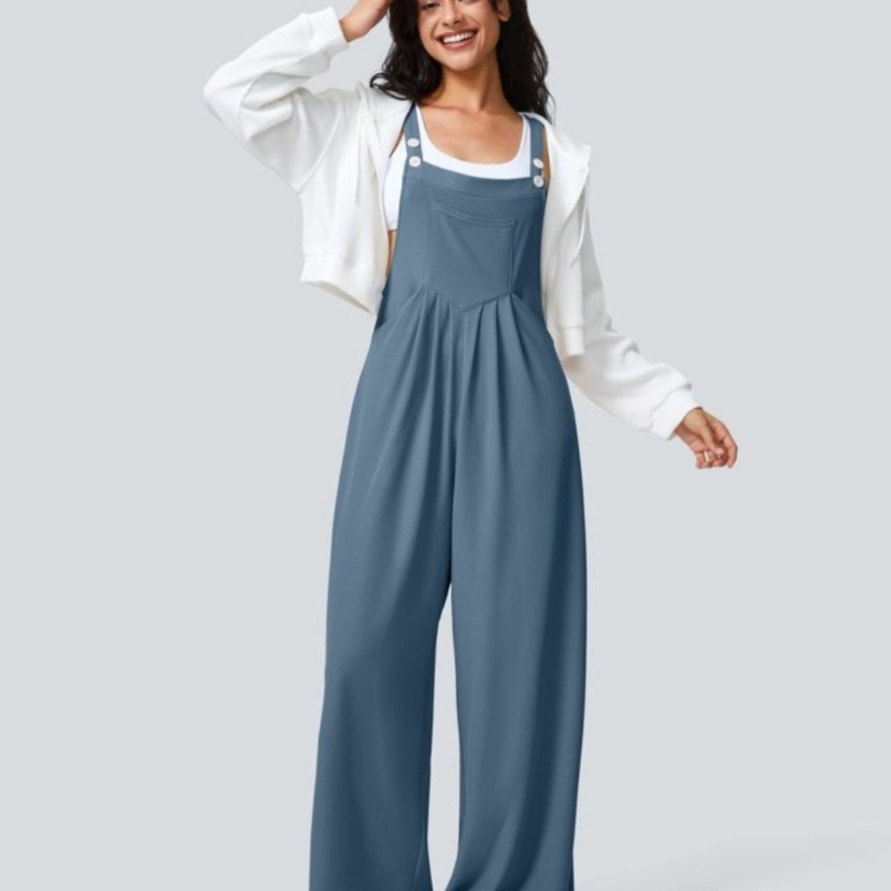 NWT HALARA Stylish Blue Women's Jumpsuit PEITITE